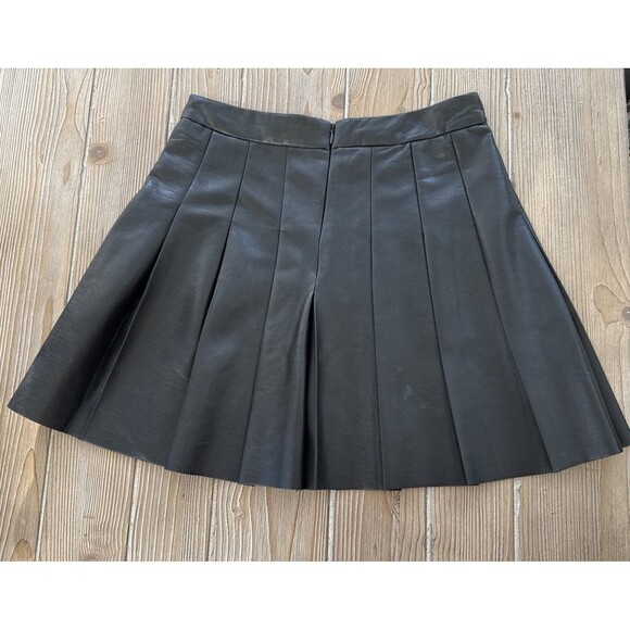 Truth By Republic Women’s Faux Leather Black Pleated Skirt - Size 6 - Picture 3 of 6